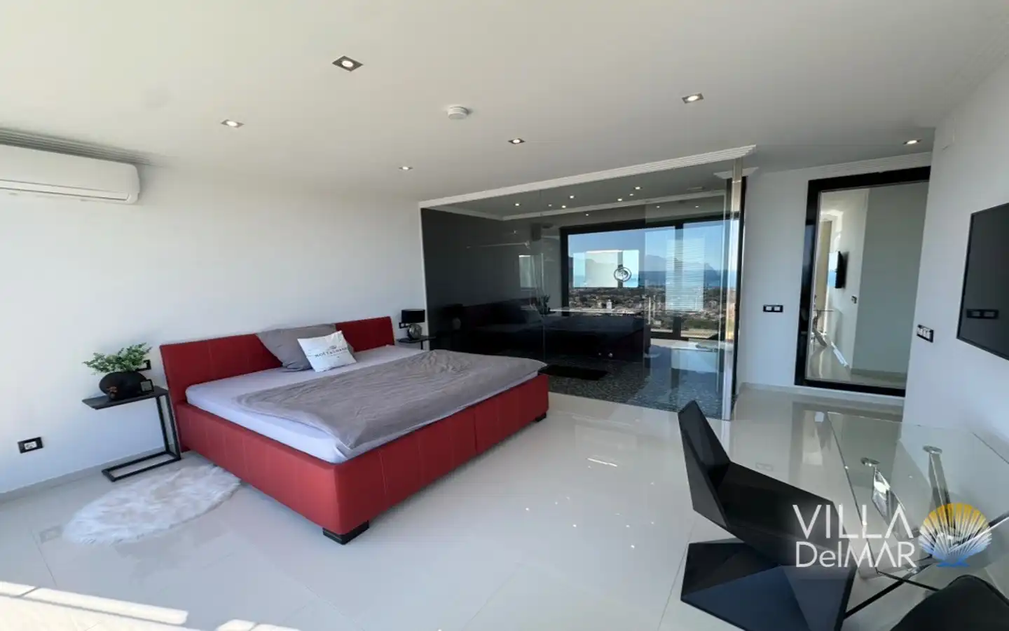 Schlafzimmer von Haus oder Chalet zum Verkauf in Calpe / Calp mit Klimaanlage, Heizung und Privatgarten