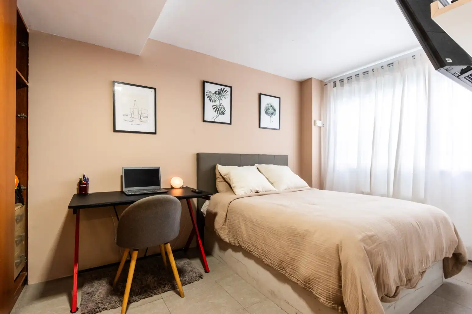 Schlafzimmer von Wohnung zum Verkauf in Terrassa mit Heizung und Privatgarten