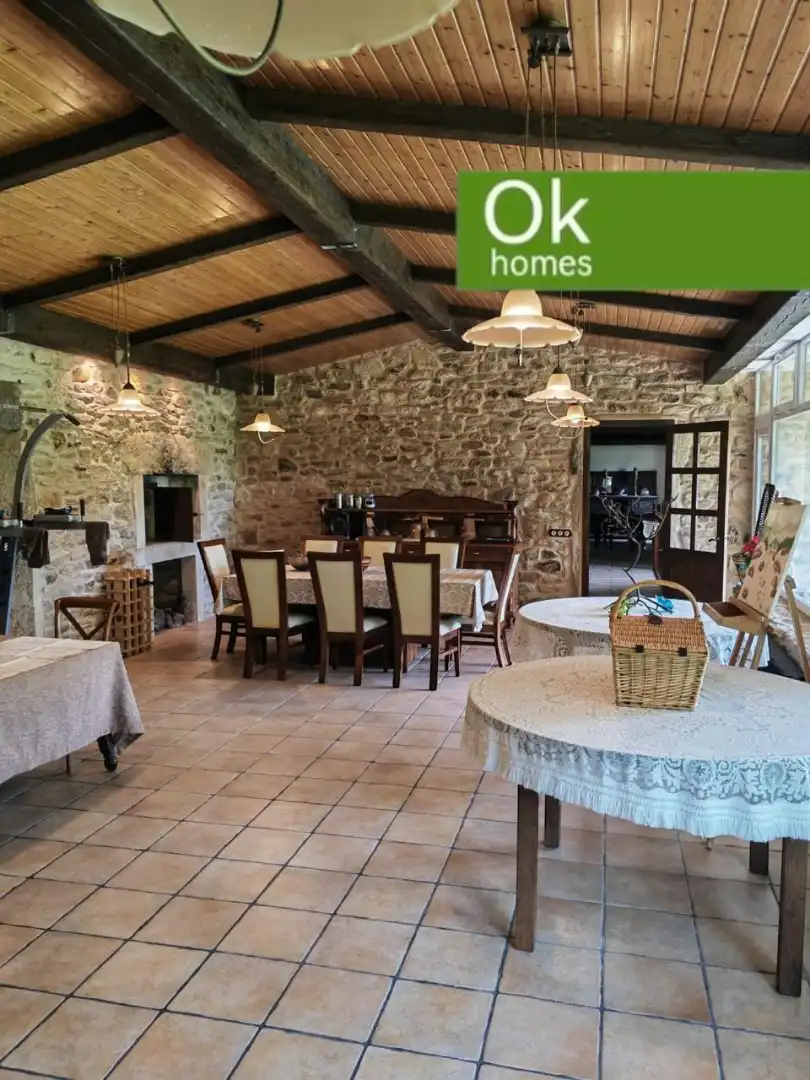 Esszimmer von Country house zum Verkauf in Sobrado (A Coruña) mit Heizung, Privatgarten und Parkett