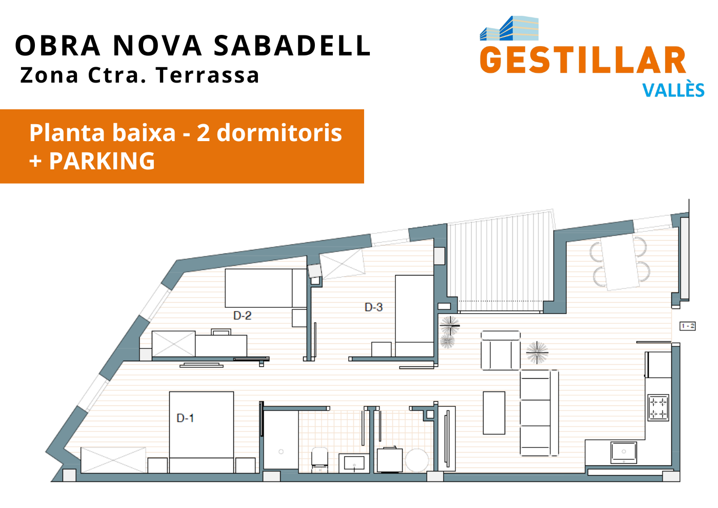 Flat for sale in Sabadell  with Air Conditioner