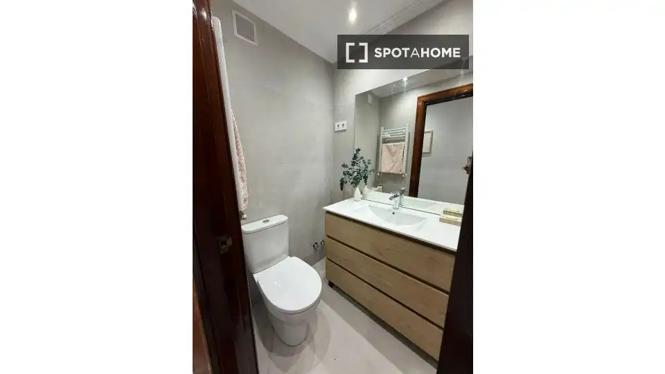 Bany de Apartament per a compartir en Bilbao  amb Aire condicionat, Terrassa i Moblat