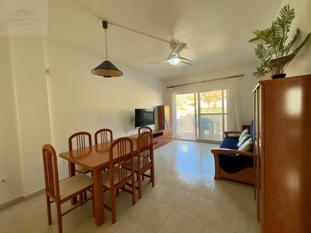 Wohnzimmer von Wohnung zur Miete in Mazarrón mit Schwimmbad, Möbliert und Waschmaschine