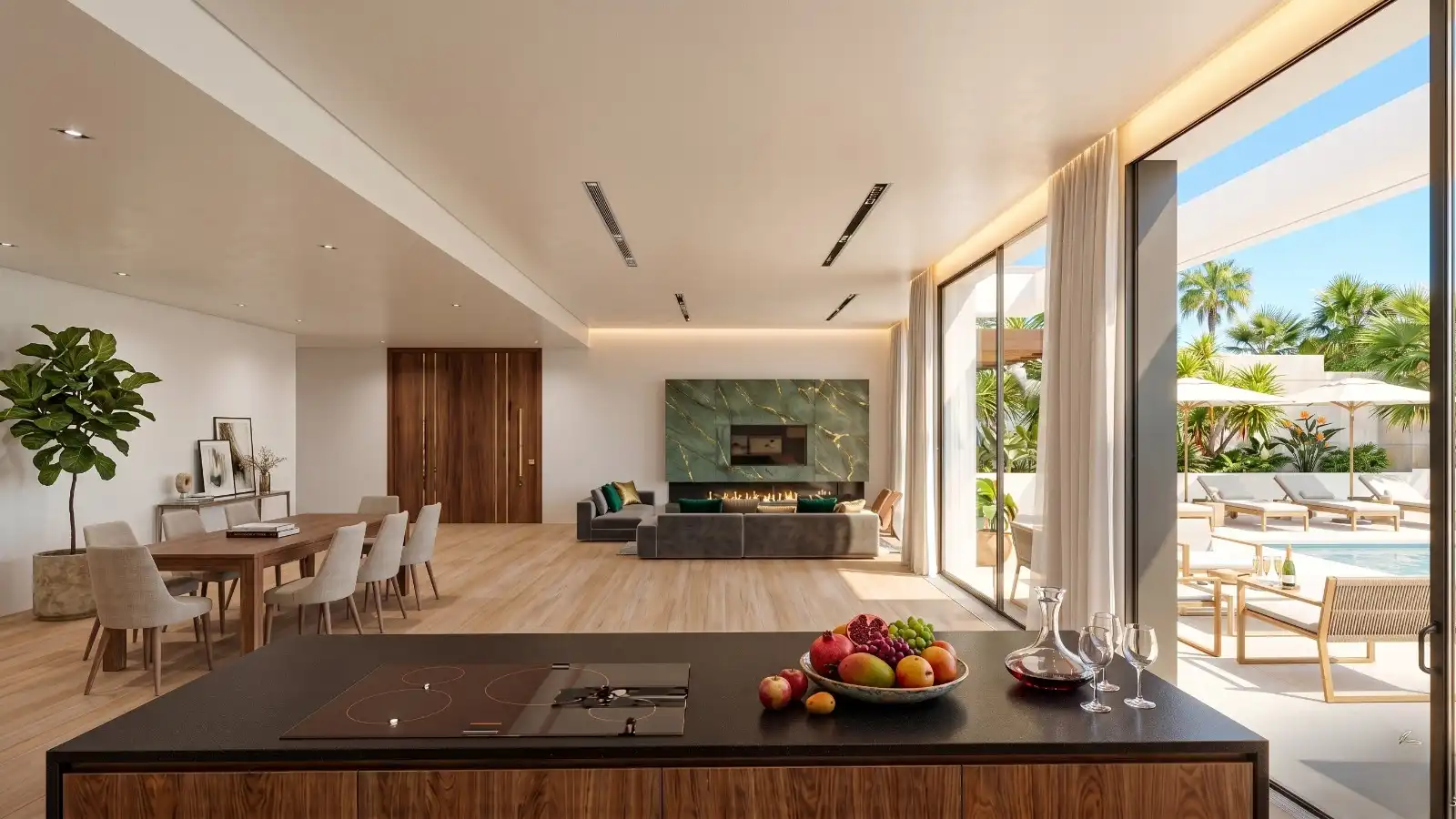 Sala de estar de Casa o chalet en venta en Moraira con Aire acondicionado, Calefacción y Jardín privado