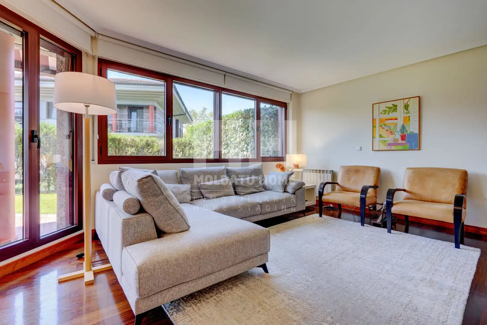 Wohnzimmer von Wohnung zur Miete in Donostia - San Sebastián  mit Heizung, Privatgarten und Terrasse