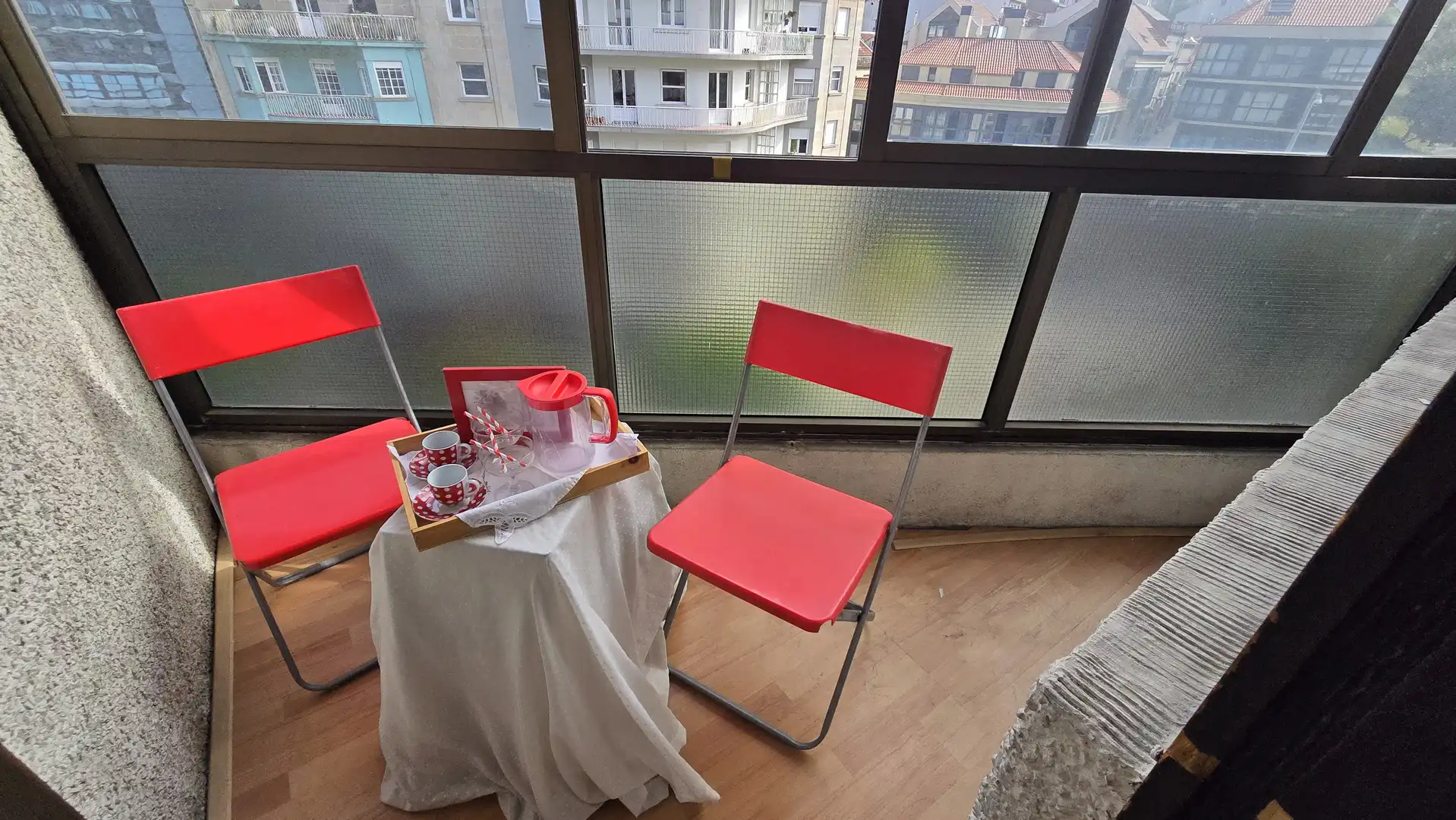 Terrasse von Wohnung zum Verkauf in Vigo  mit Heizung, Parkett und Abstellraum