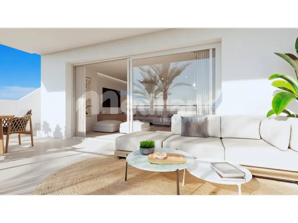 Sala d'estar de Casa o xalet en venda en Finestrat amb Aire condicionat, Jardí privat i Terrassa