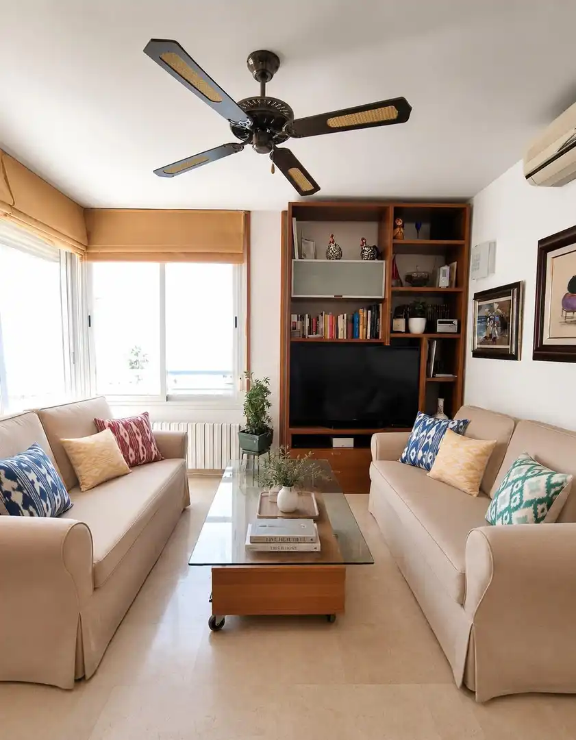 Sala de estar de Ático de alquiler en  Palma de Mallorca con Aire acondicionado, Calefacción y Terraza