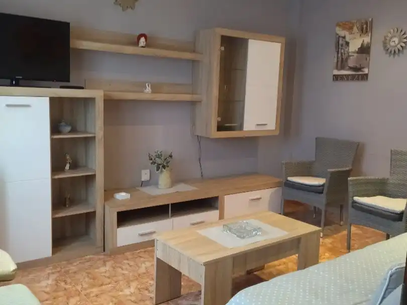 Living room of Attic for rent in Gijón   with Heating, Terrace and Furnished