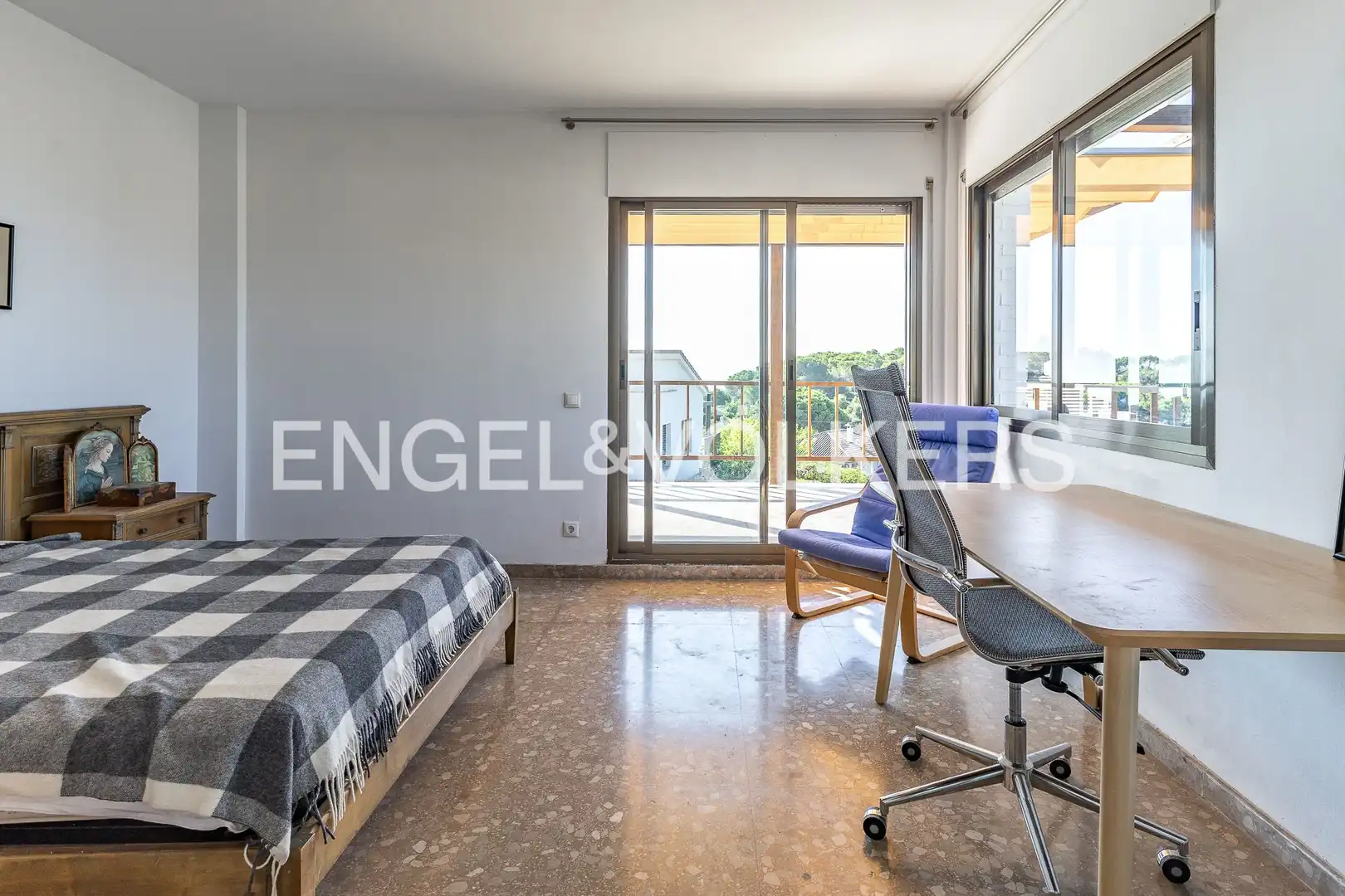 Bedroom of Houses for rent in Caldes d'Estrac  with Air Conditioner, Heating and Private garden