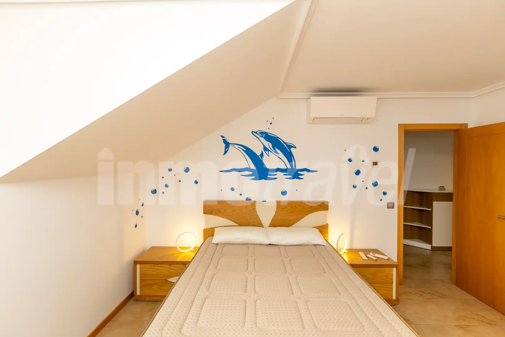 Bedroom of Attic for sale in Sanxenxo  with Air Conditioner, Heating and Terrace