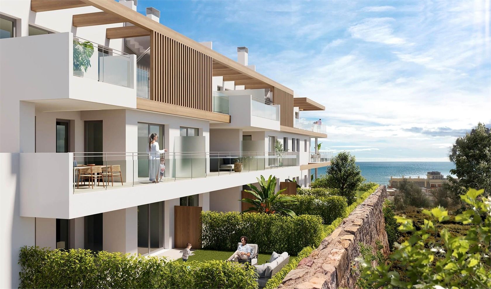 Vista exterior de Pis en venda en Rincón de la Victoria amb Terrassa, Traster i Piscina comunitària