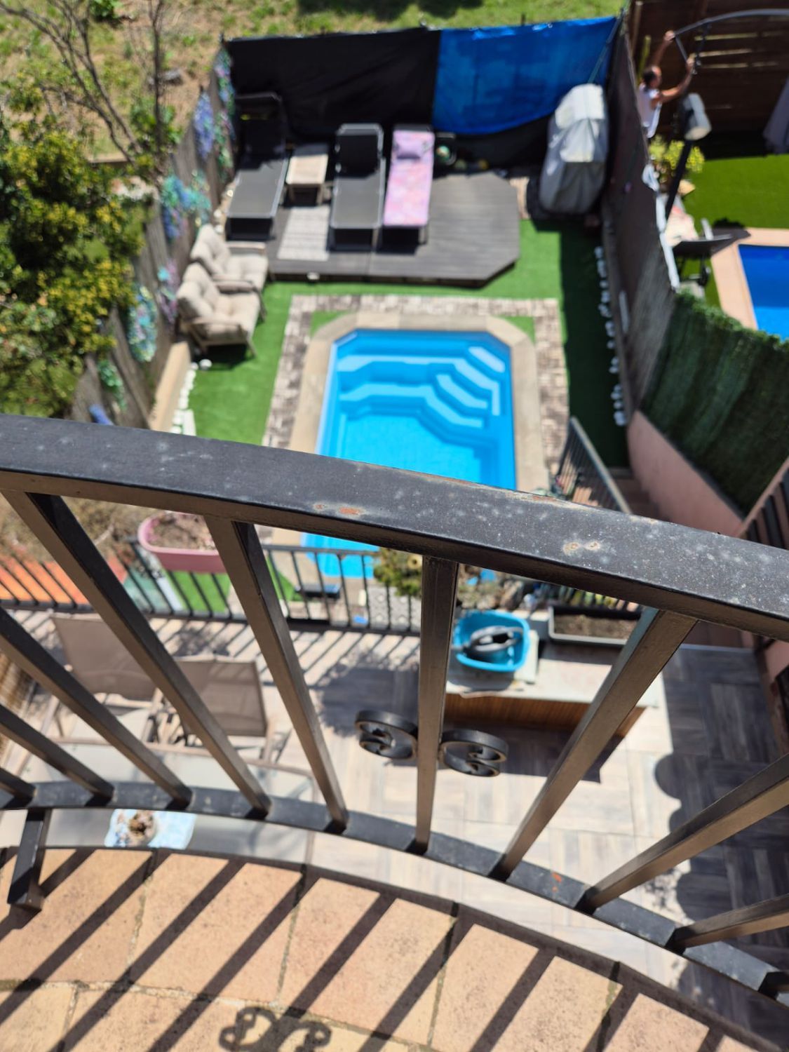 Piscina de Casa adosada en venda en Quart amb Aire condicionat, Calefacció i Terrassa