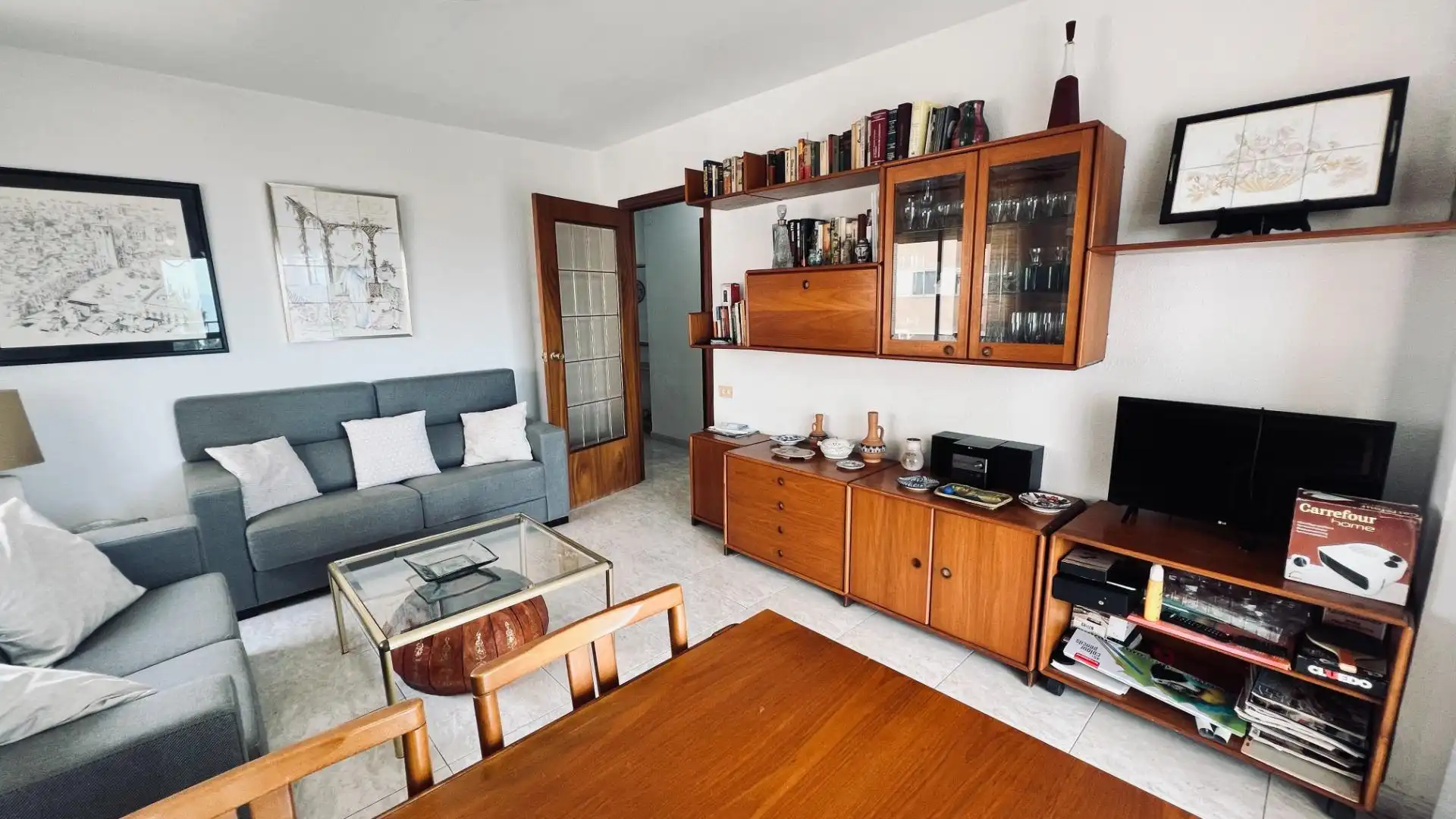 Sala d'estar de Apartament en venda en Benicasim / Benicàssim amb Jardí privat, Terrassa i Traster