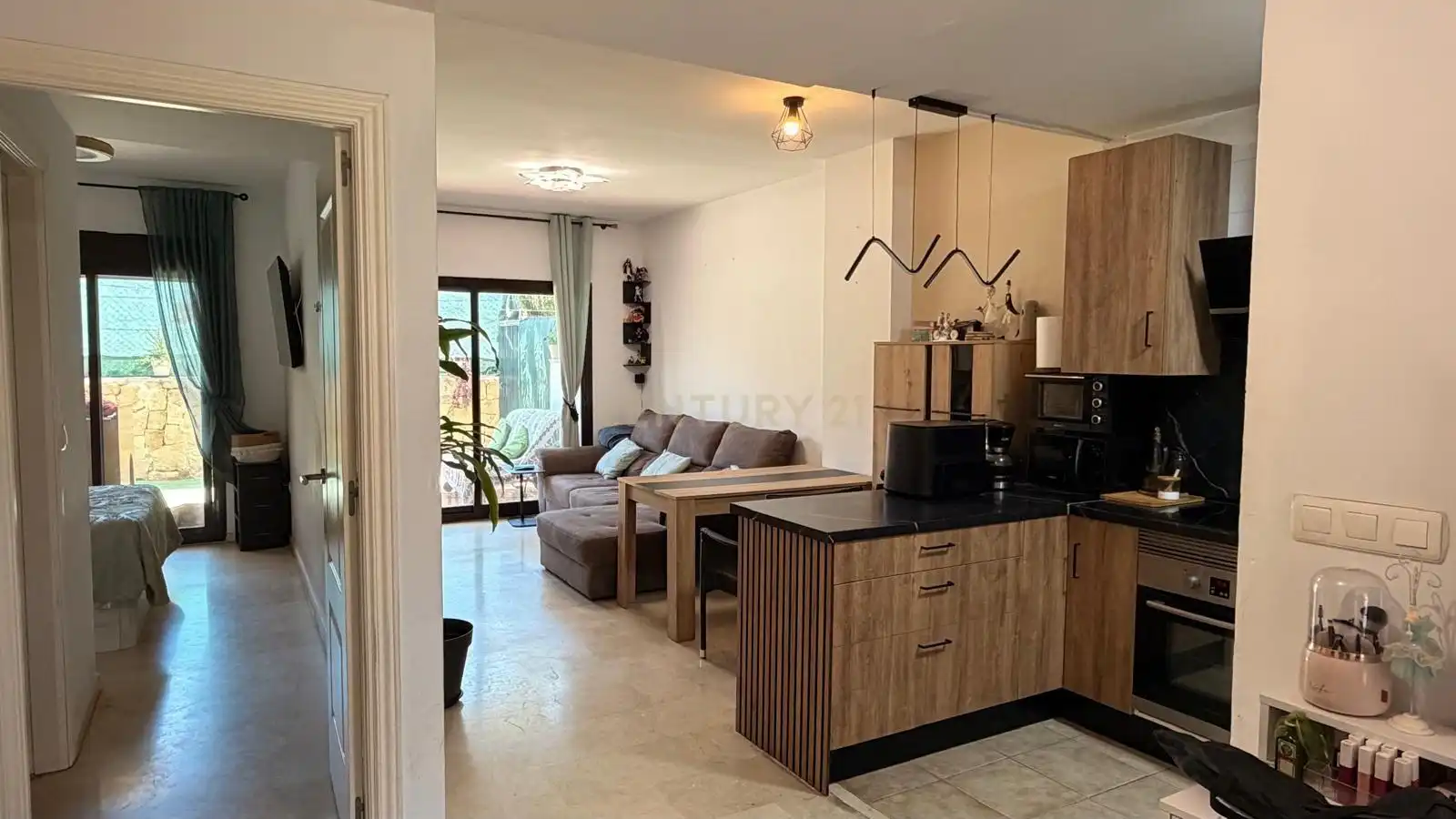 Cocina de Apartamento en venta en Mijas con Jardín privado, Trastero y Piscina comunitaria