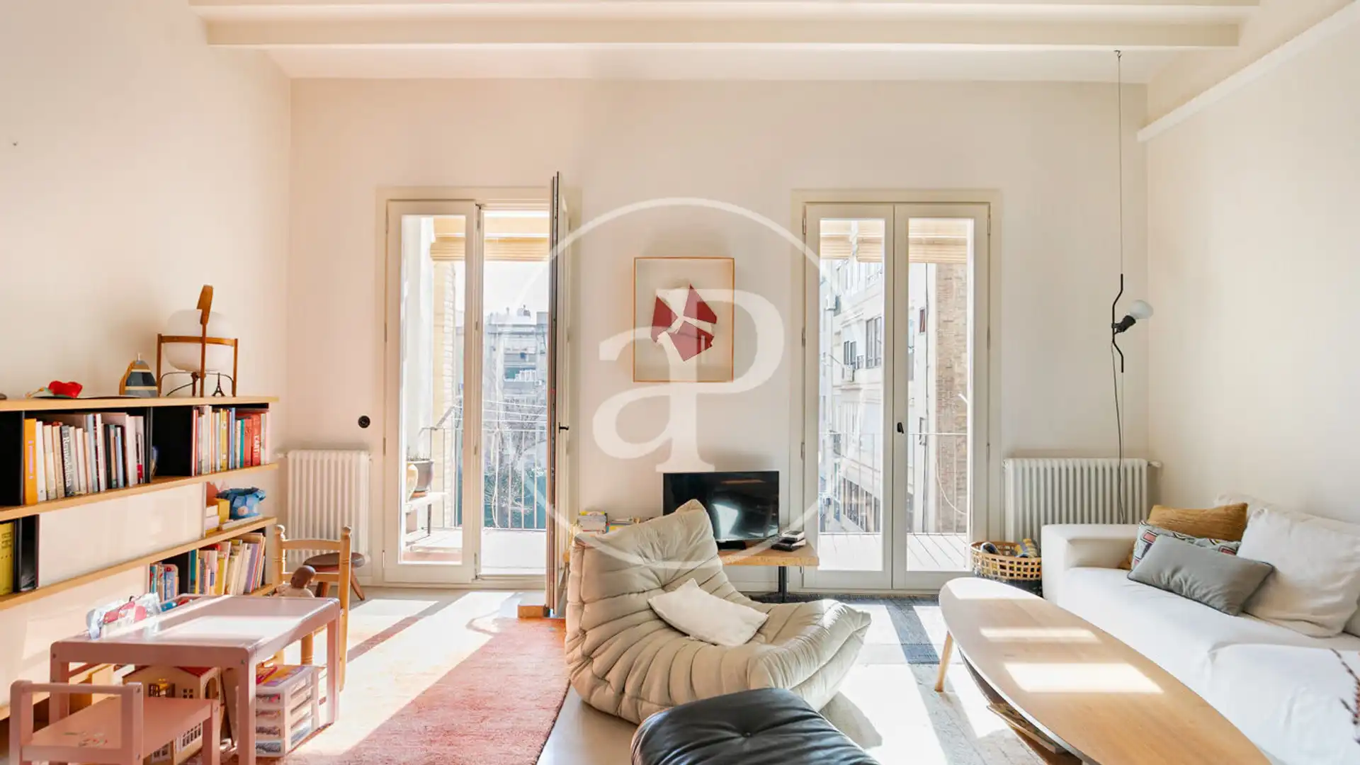 Sala de estar de Piso en venta en  Barcelona Capital con Aire acondicionado, Calefacción y Terraza