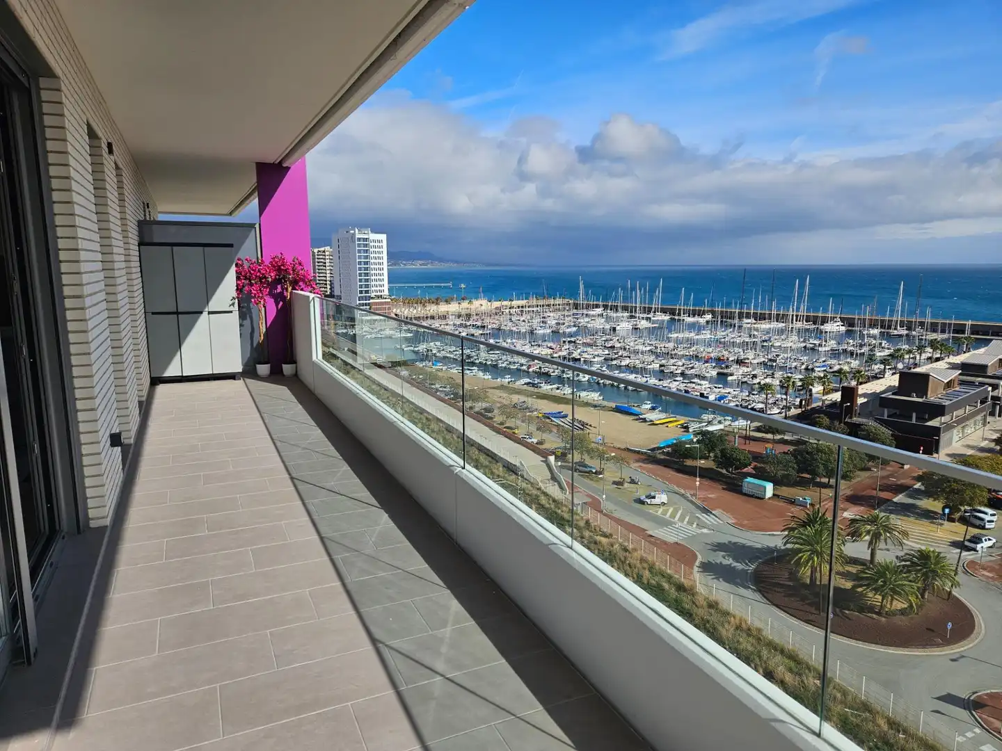 Terrace of Flat for rent in Badalona  with Air Conditioner, Parquet flooring and Terrace