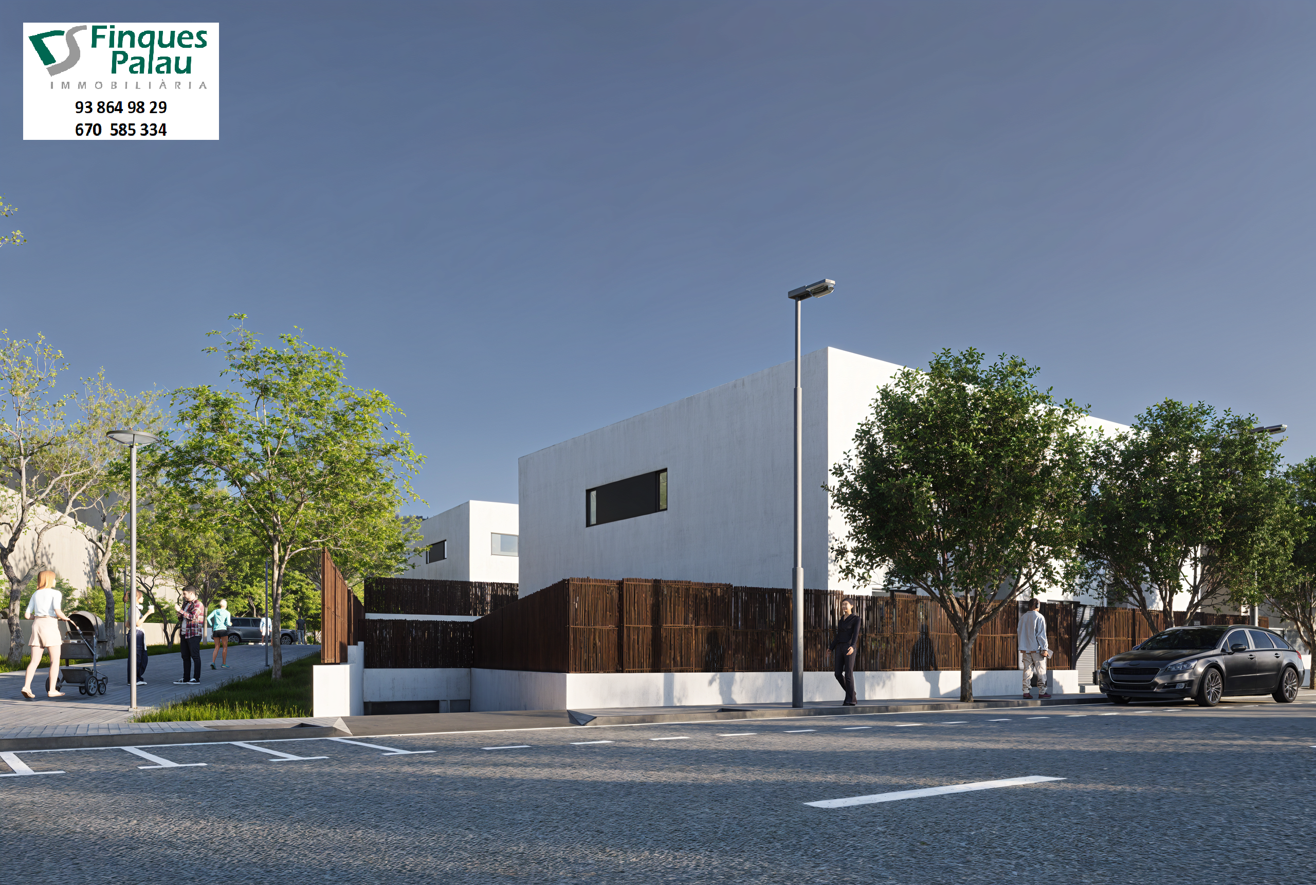 Exterior view of Single-family semi-detached for sale in Palau-solità i Plegamans  with Air Conditioner, Heating and Private garden