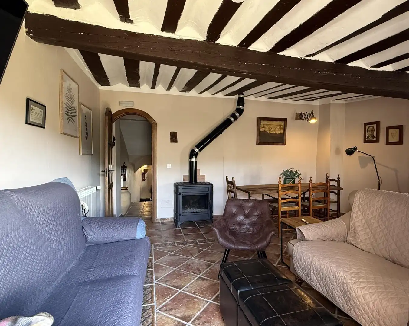 Sala de estar de Finca rústica en venta en Auñón con Terraza, Amueblado y Balcón