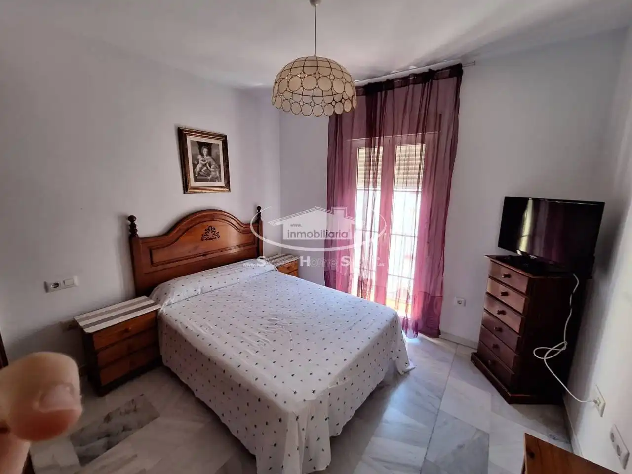 Schlafzimmer von Wohnung zur Miete in Sanlúcar de Barrameda mit Klimaanlage und Möbliert