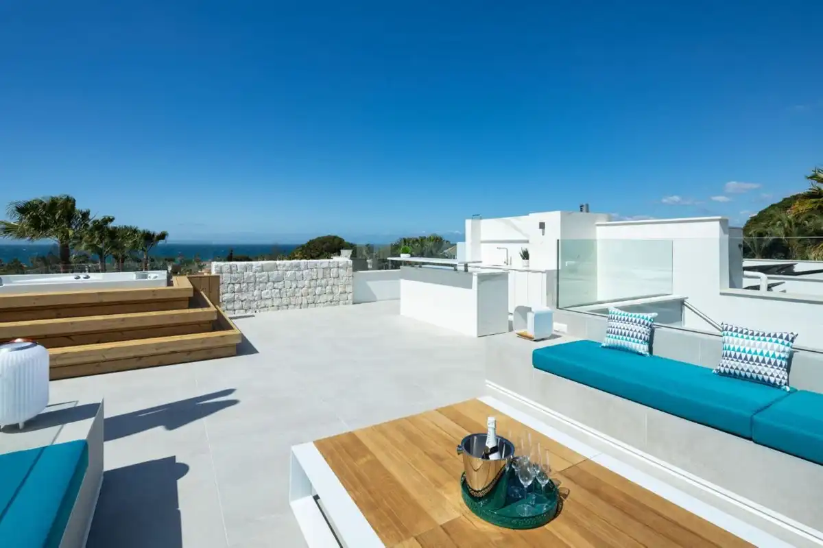 Terraza de Casa o chalet en venta en Marbella con Aire acondicionado, Jardín privado y Terraza