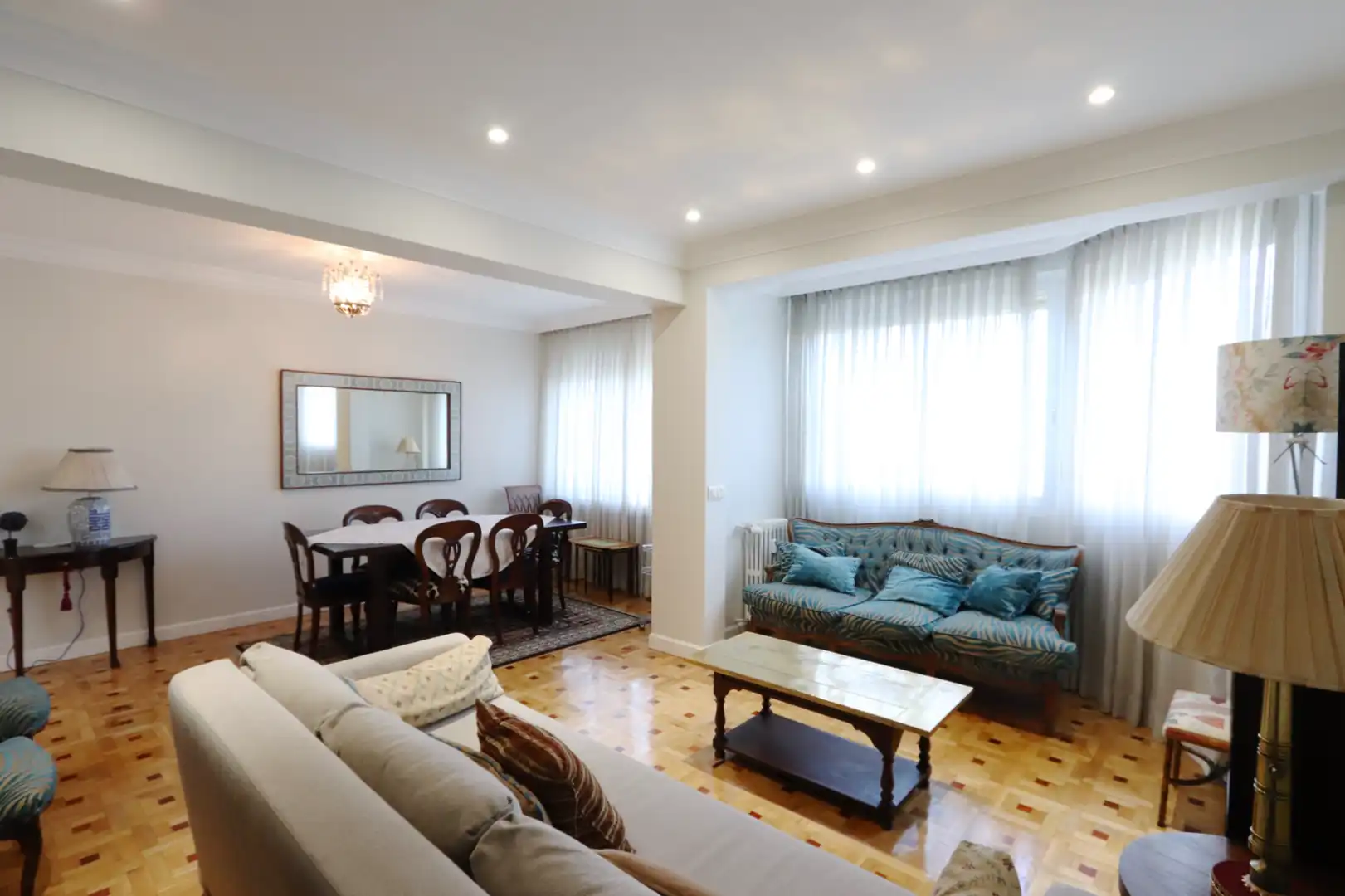 Sala de estar de Piso de alquiler en Madrid con Aire acondicionado, Calefacción y Parquet