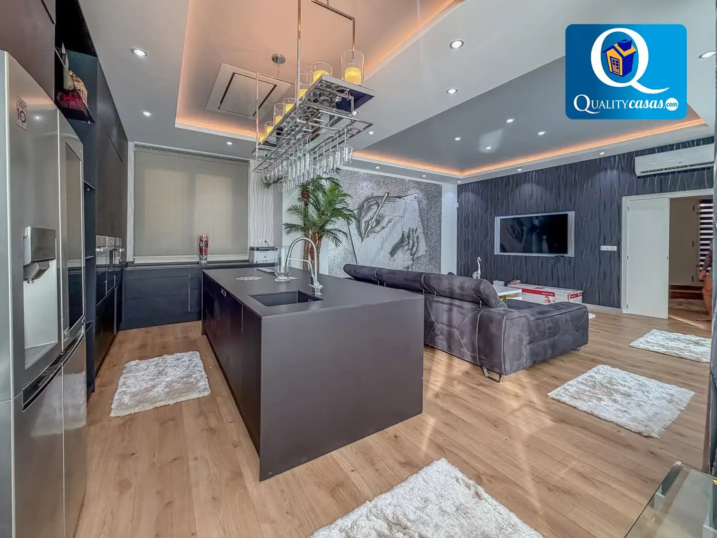 Sala de estar de Casa o chalet en venta en Busot con Aire acondicionado, Calefacción y Terraza
