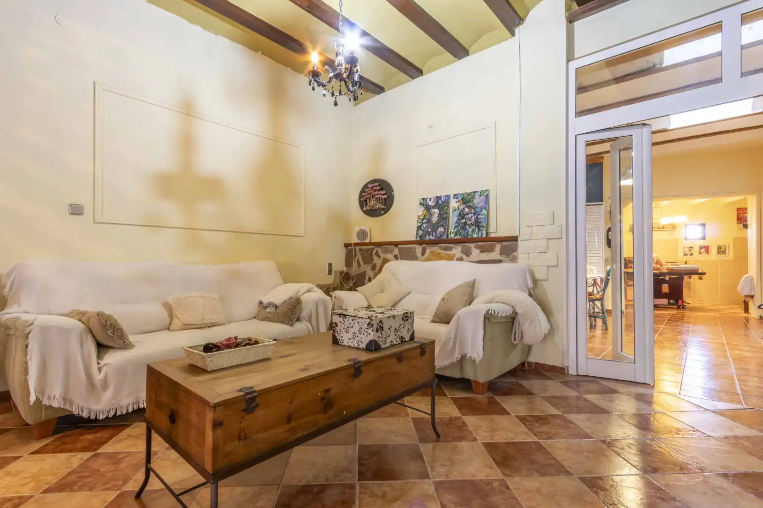 Sala d'estar de Casa o xalet en venda en Meliana amb Calefacció i Terrassa