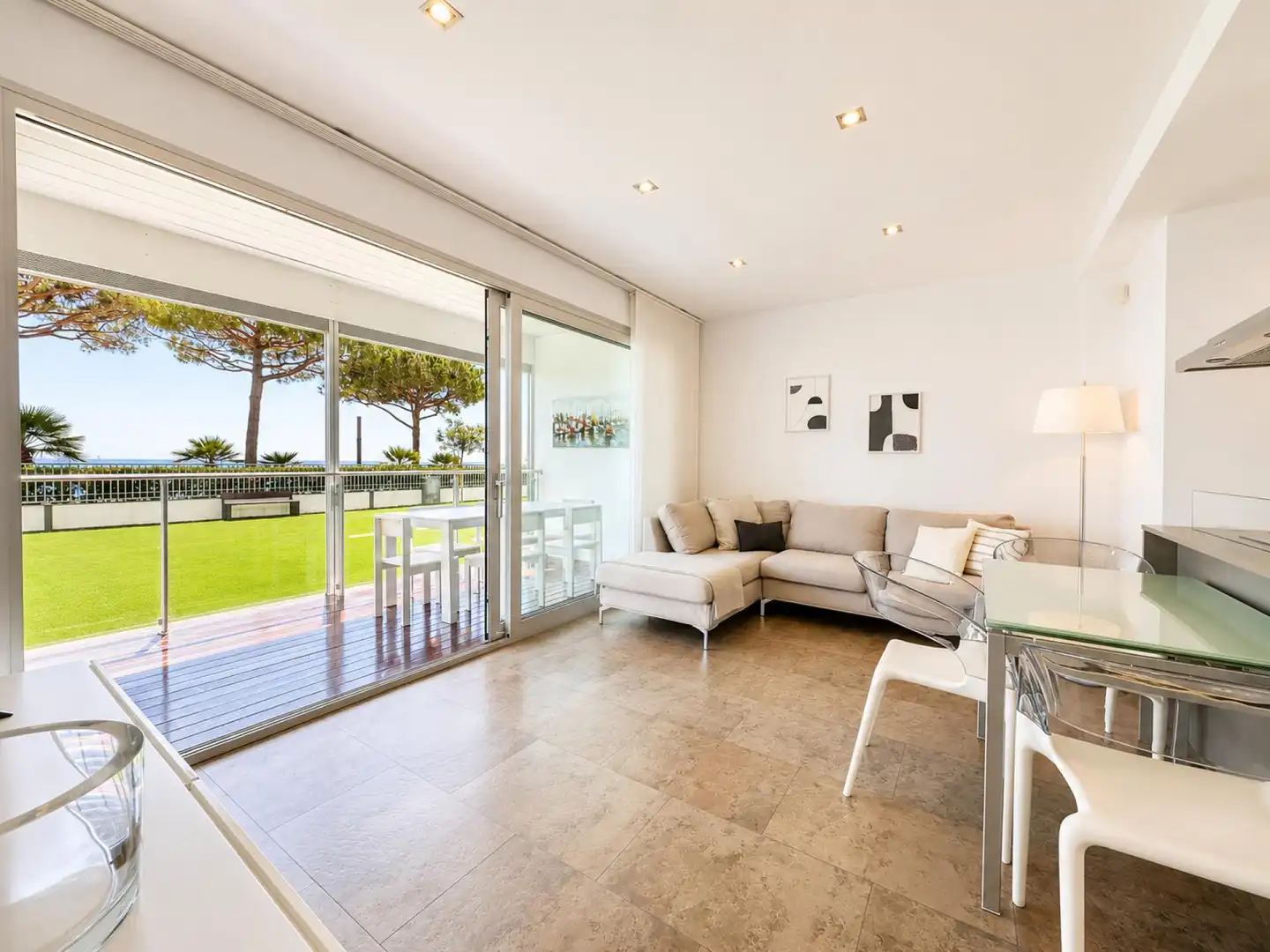 Terrassa de Apartament en venda en Castell d'Aro, Platja d'Aro i s'Agaró amb Calefacció, Jardí privat i Terrassa
