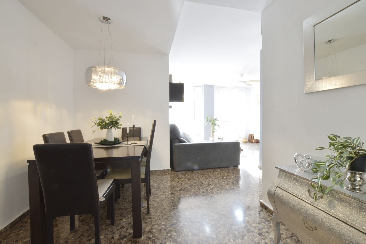 Dining room of Flat for sale in Rafelbuñol / Rafelbunyol  with Air Conditioner, Private garden and Balcony