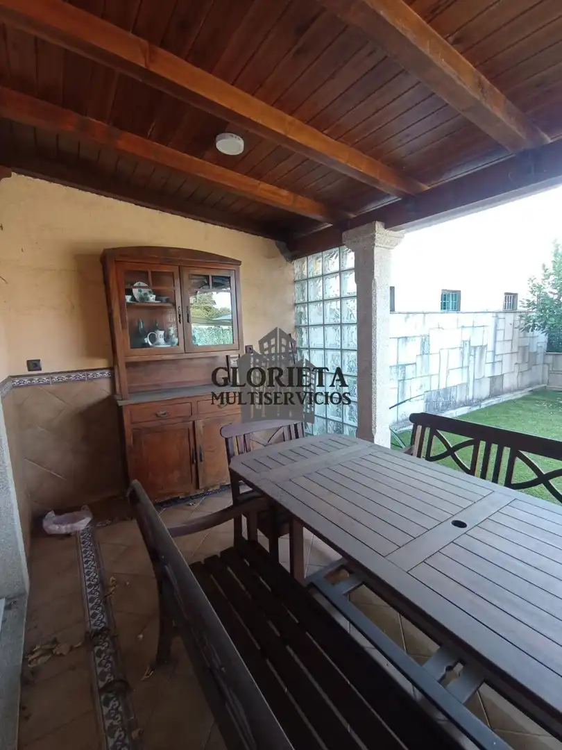 Jardín de Casa adosada en venta en Baiona con Calefacción, Parquet y Terraza
