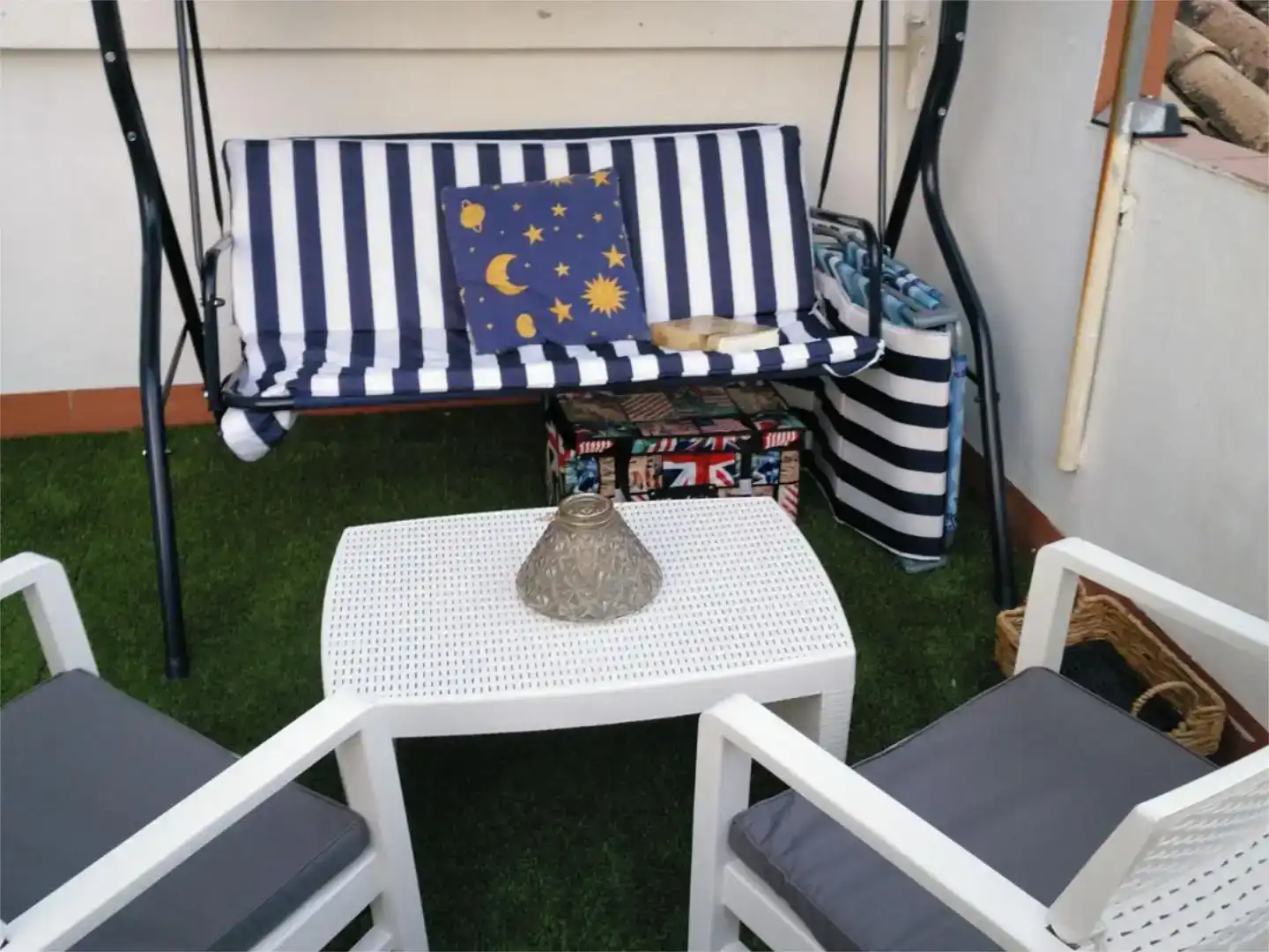 Terraza de Casa adosada en venta en Banyeres de Mariola con Parquet y Amueblado