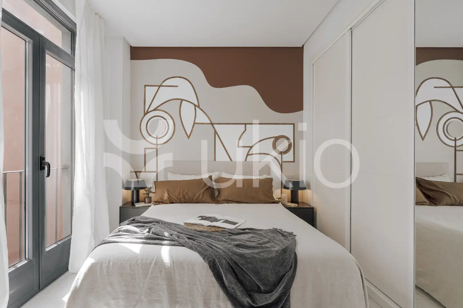 Habitación de Apartamento de alquiler en Madrid con Aire acondicionado, Calefacción y Amueblado