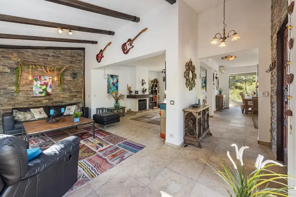 Sala de estar de Casa o chalet en venta en Calvià con Aire acondicionado, Jardín privado y Terraza
