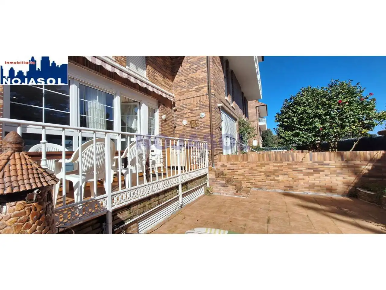 Jardí de Apartament de lloguer en Noja amb Calefacció, Terrassa i Moblat