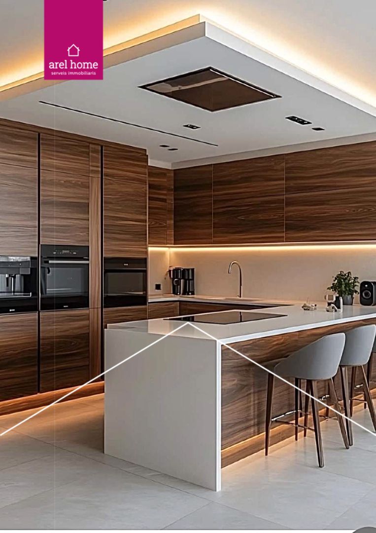 Cuina de Casa o xalet en venda en Castellví de Rosanes amb Aire condicionat, Parquet i Terrassa