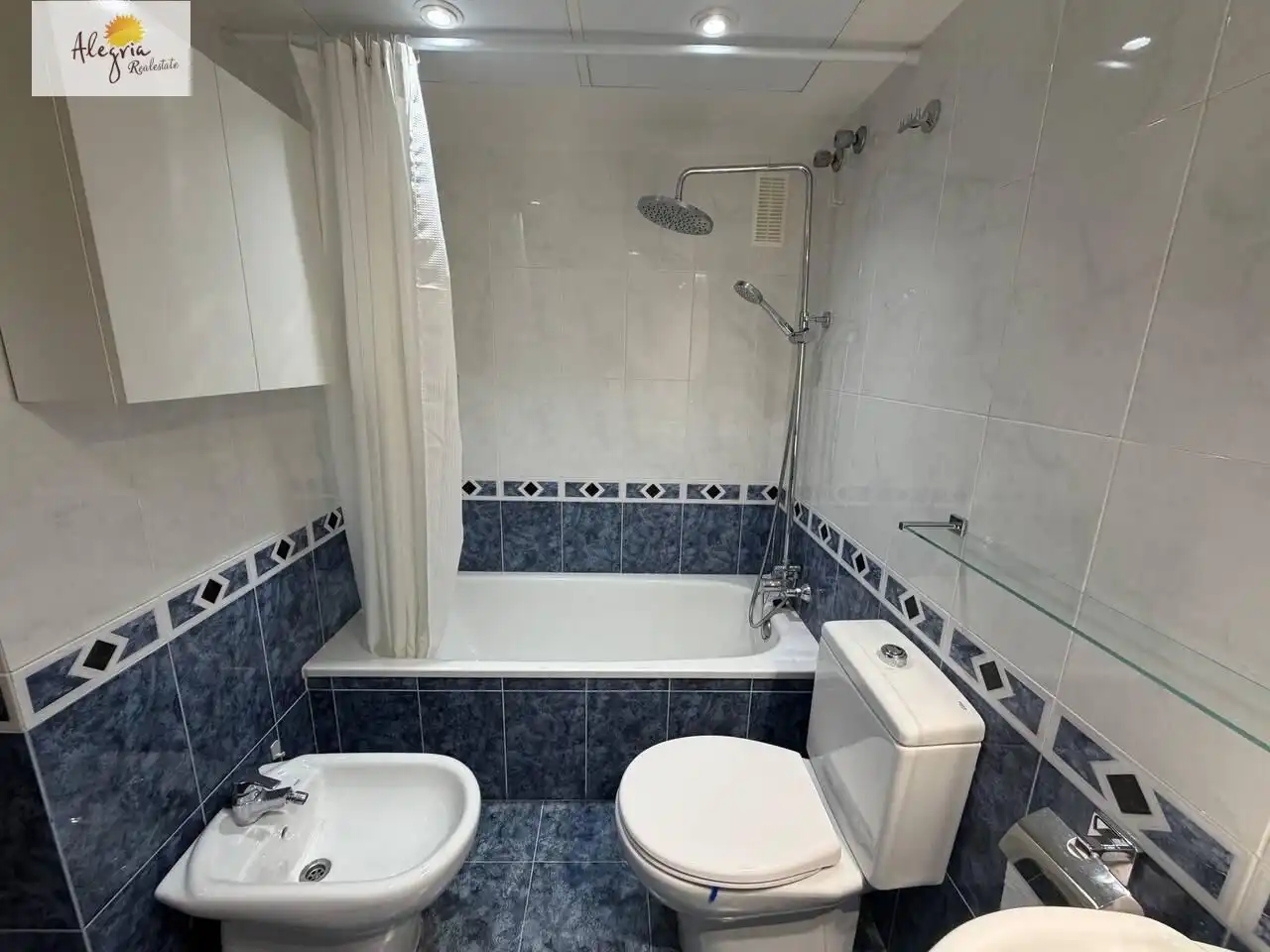 Bany de Apartament de lloguer en Valencia amb Aire condicionat, Calefacció i Jardí privat