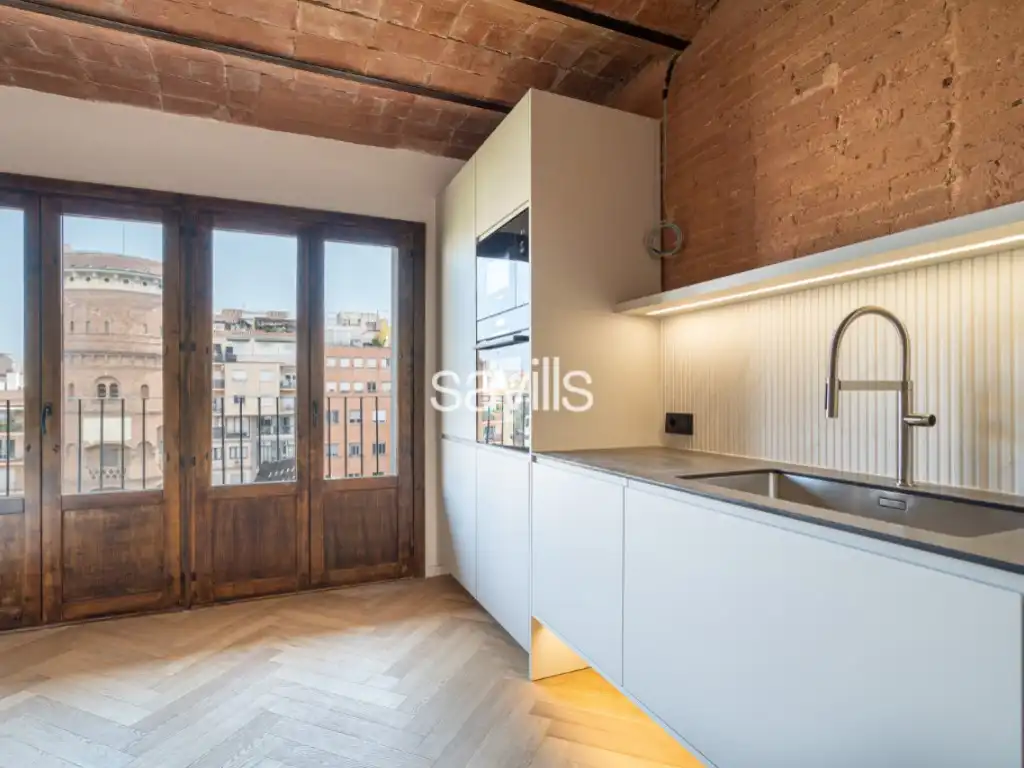 Cocina de Apartamento en venta en Barcelona con Aire acondicionado y Terraza