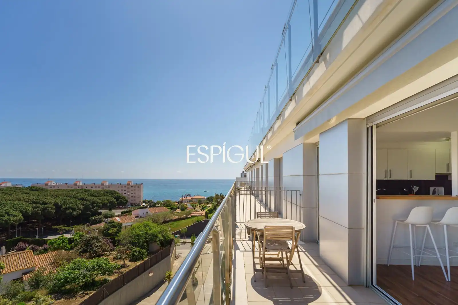 Terrace of Flat for sale in Sant Andreu de Llavaneres  with Air Conditioner, Heating and Parquet flooring