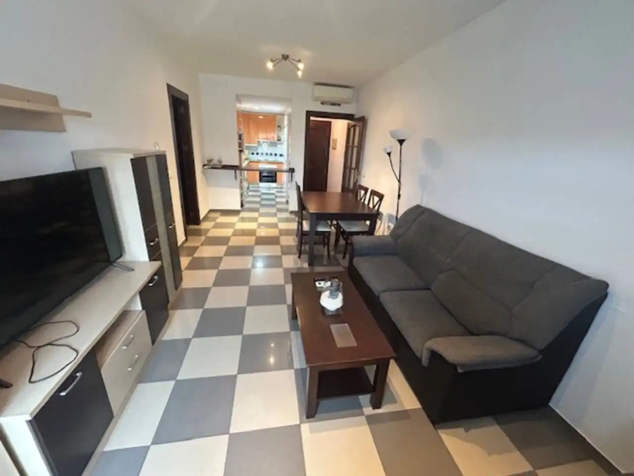 Living room of Attic for sale in Roquetas de Mar  with Air Conditioner, Terrace and Furnished
