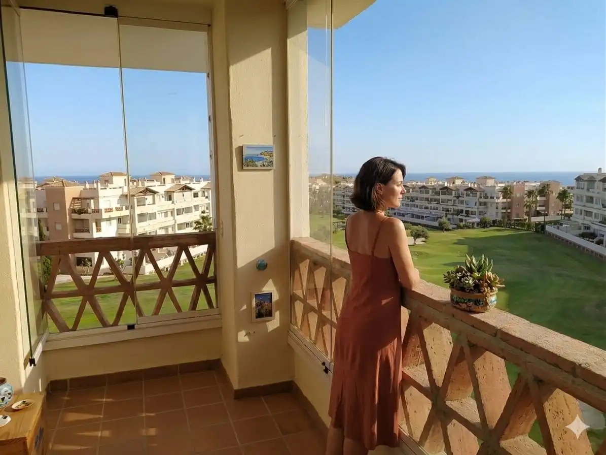Balcony of Flat for sale in Benalmádena  with Air Conditioner, Terrace and Storage room