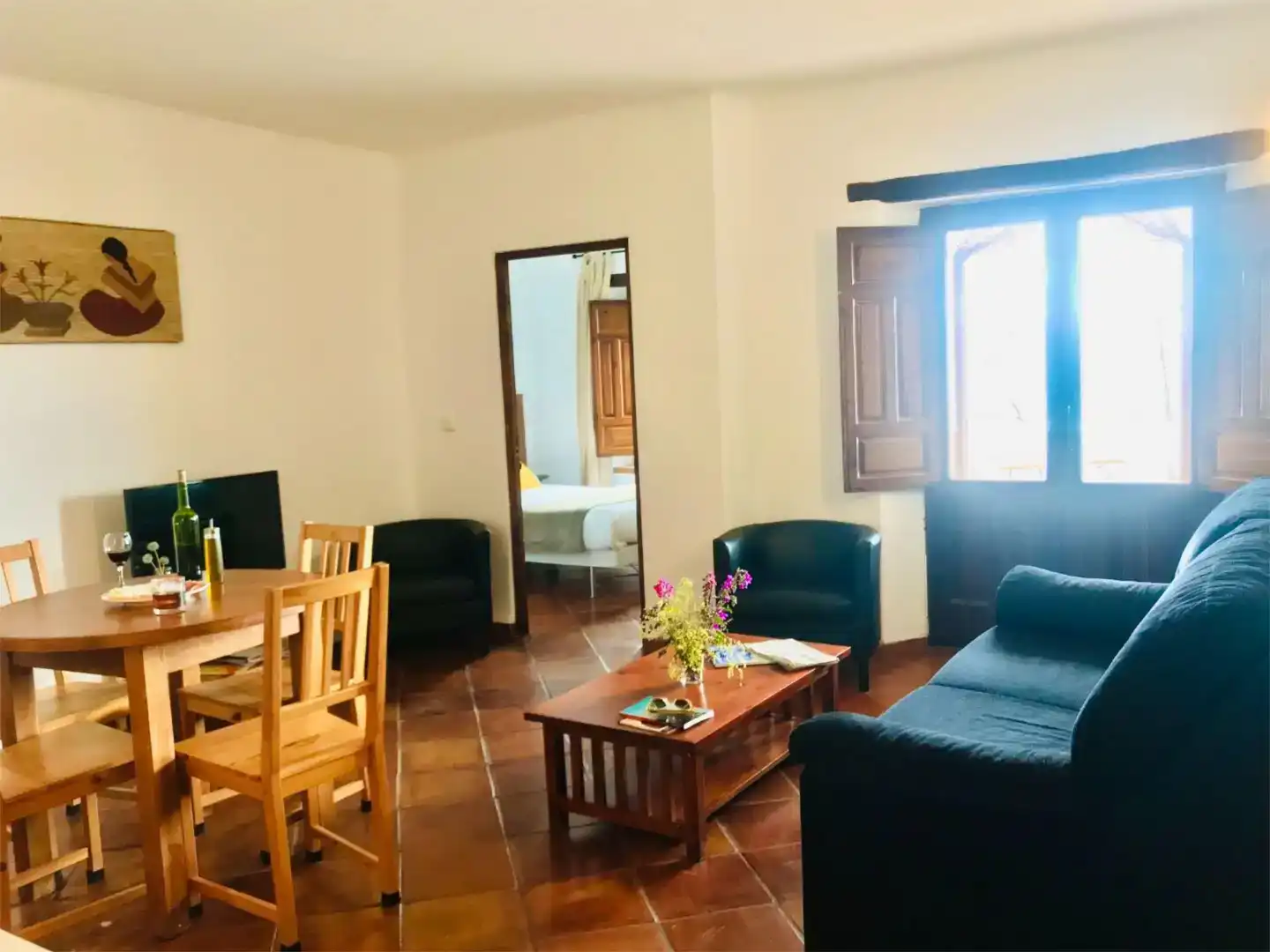 Sala d'estar de Pis de lloguer en La Taha amb Jardí privat, Traster i Piscina