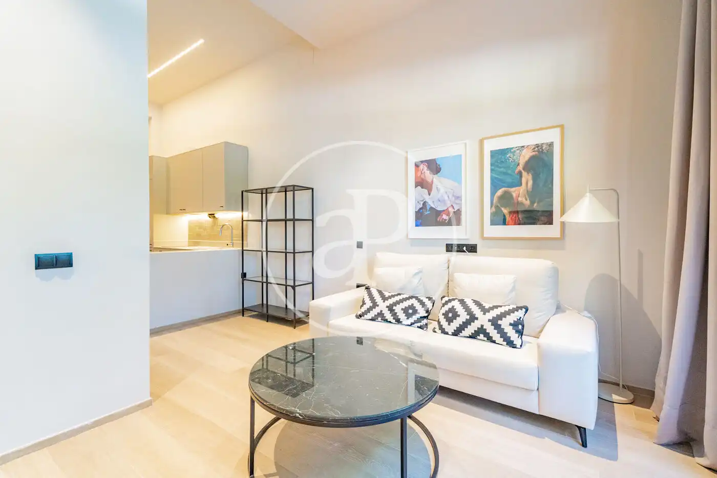 Wohnzimmer von Wohnung zur Miete in Madrid mit Klimaanlage, Heizung und Möbliert