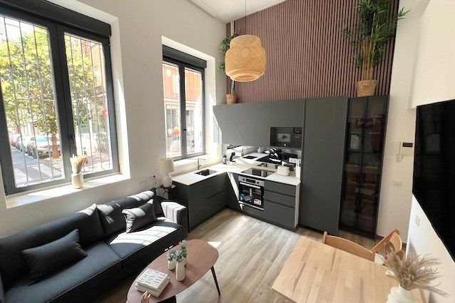 Sala d'estar de Loft en venda en  Madrid Capital amb Aire condicionat, Calefacció i Moblat