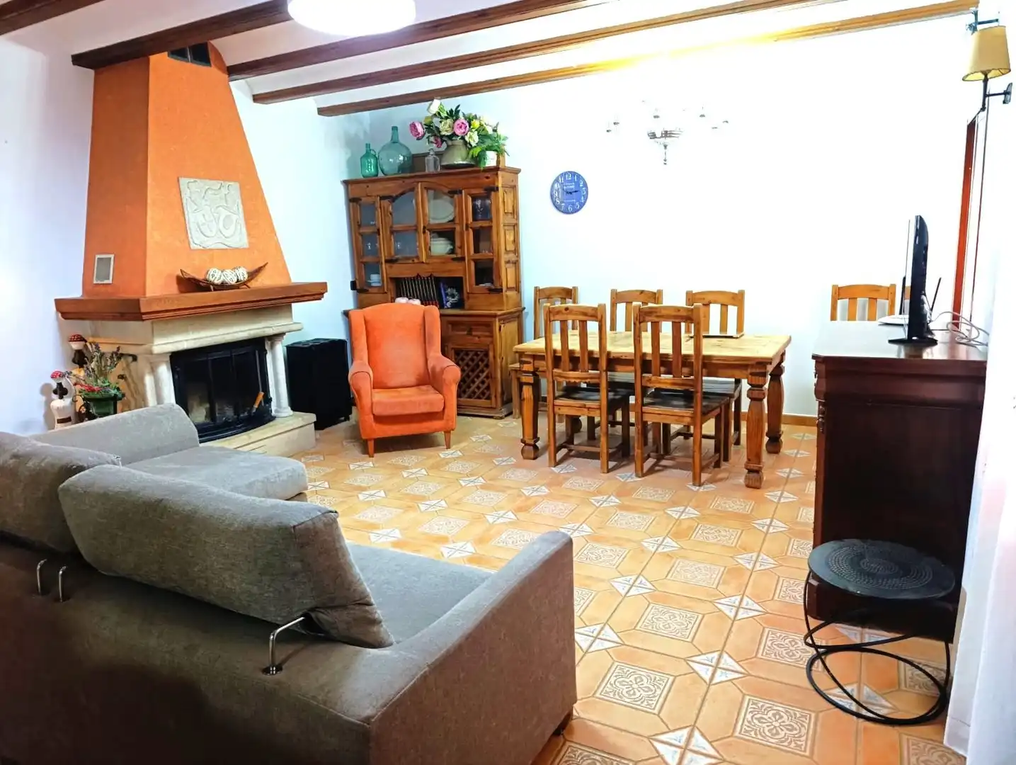 Sala de estar de Finca rústica de alquiler en Benissa con Calefacción y Amueblado