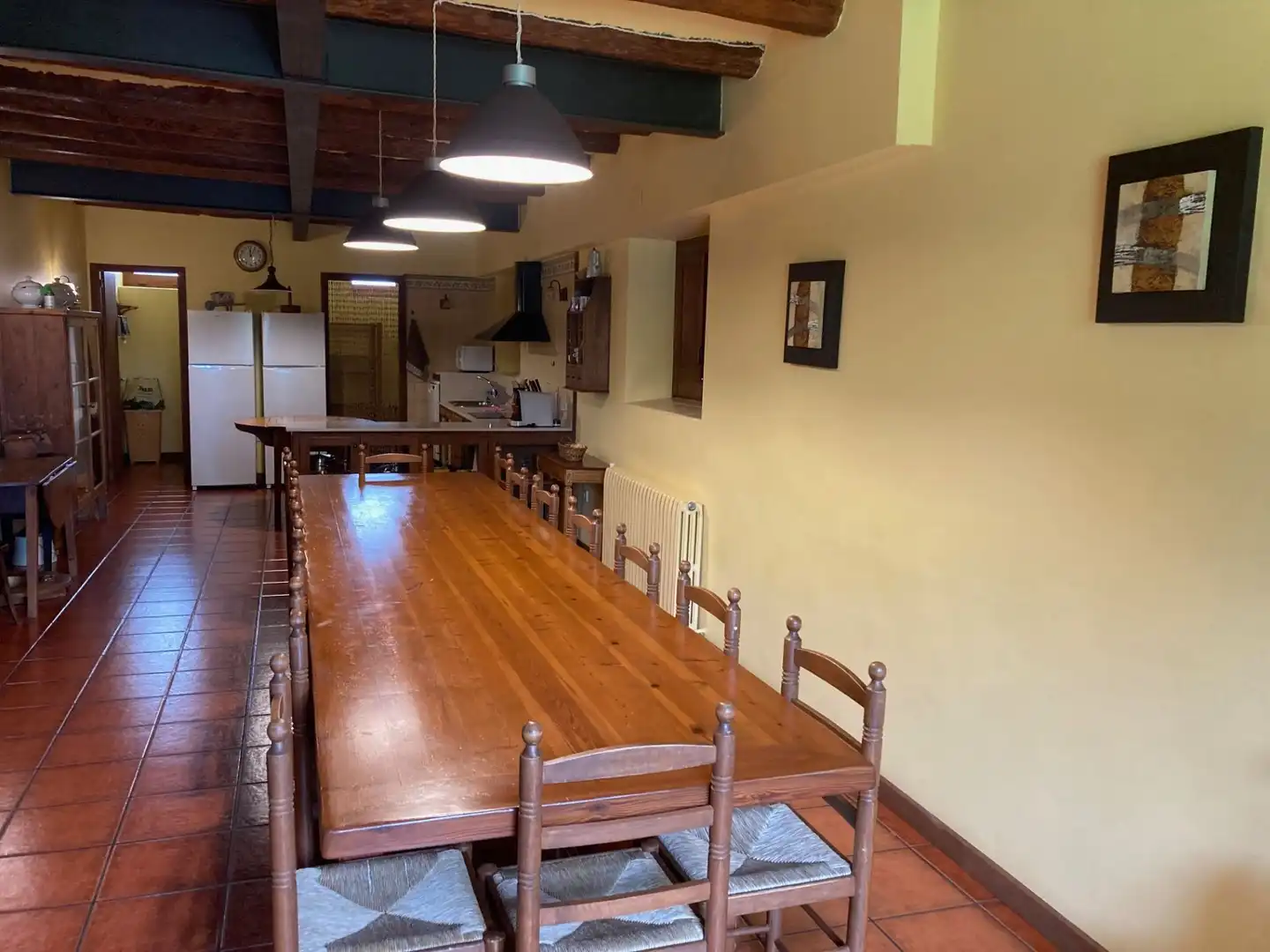 Menjador de Casa o xalet en venda en Vilanova de Bellpuig amb Calefacció, Jardí privat i Piscina