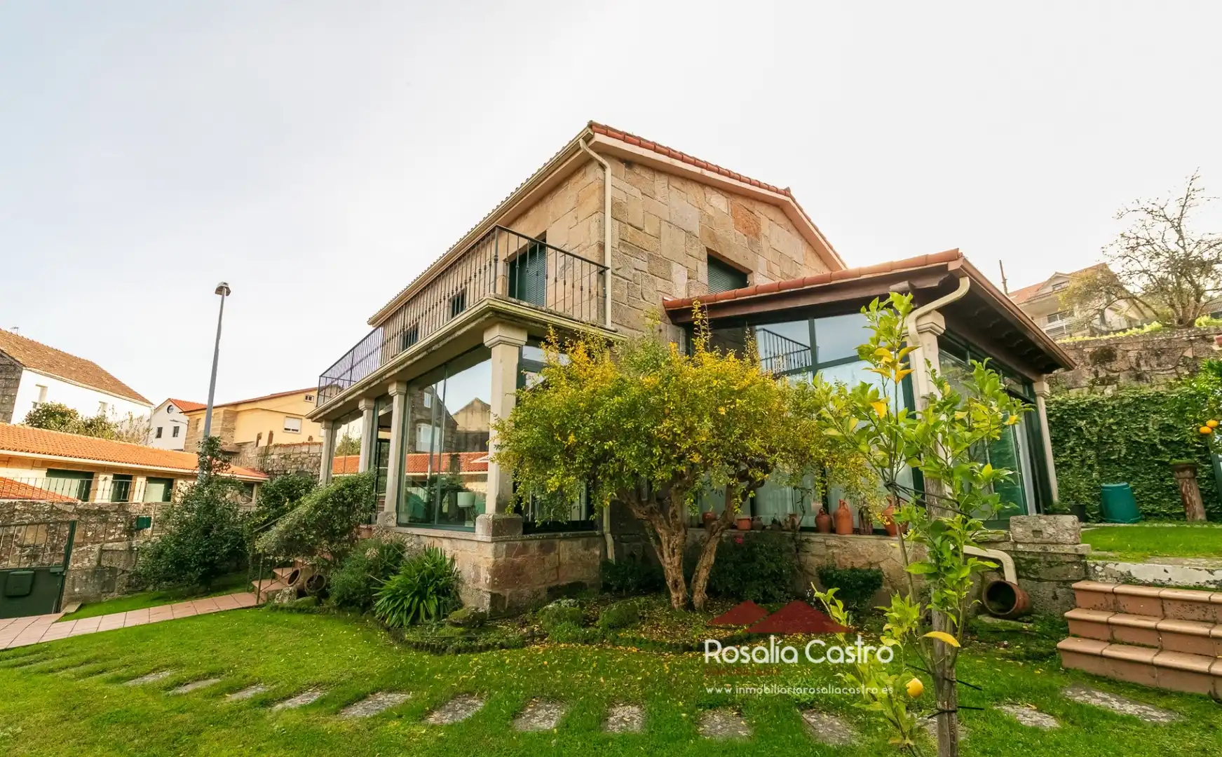Vista exterior de Casa o chalet en venta en Baiona con Calefacción, Jardín privado y Parquet