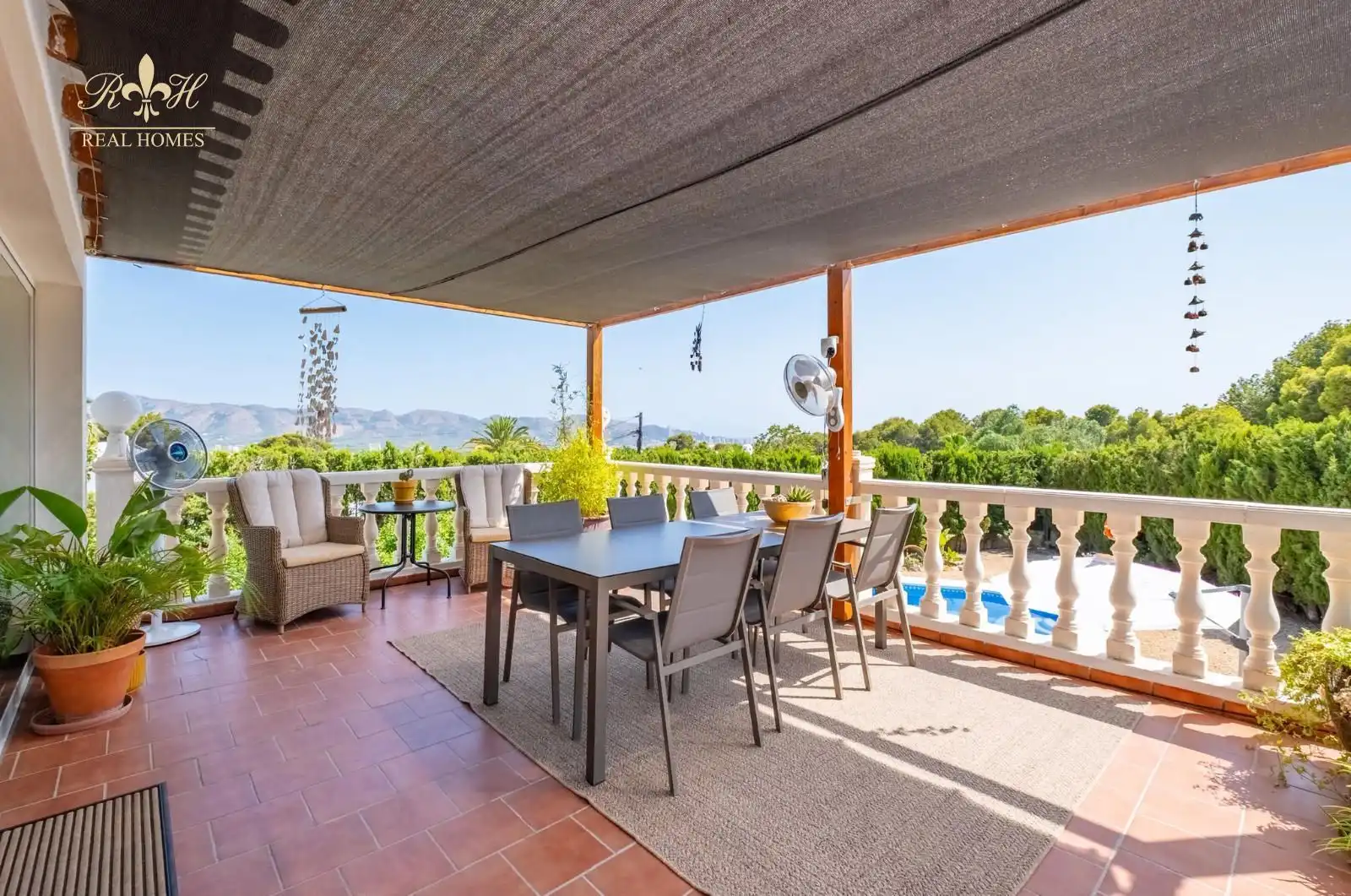 Terraza de Casa o chalet en venta en La Nucia con Aire acondicionado, Piscina y Amueblado