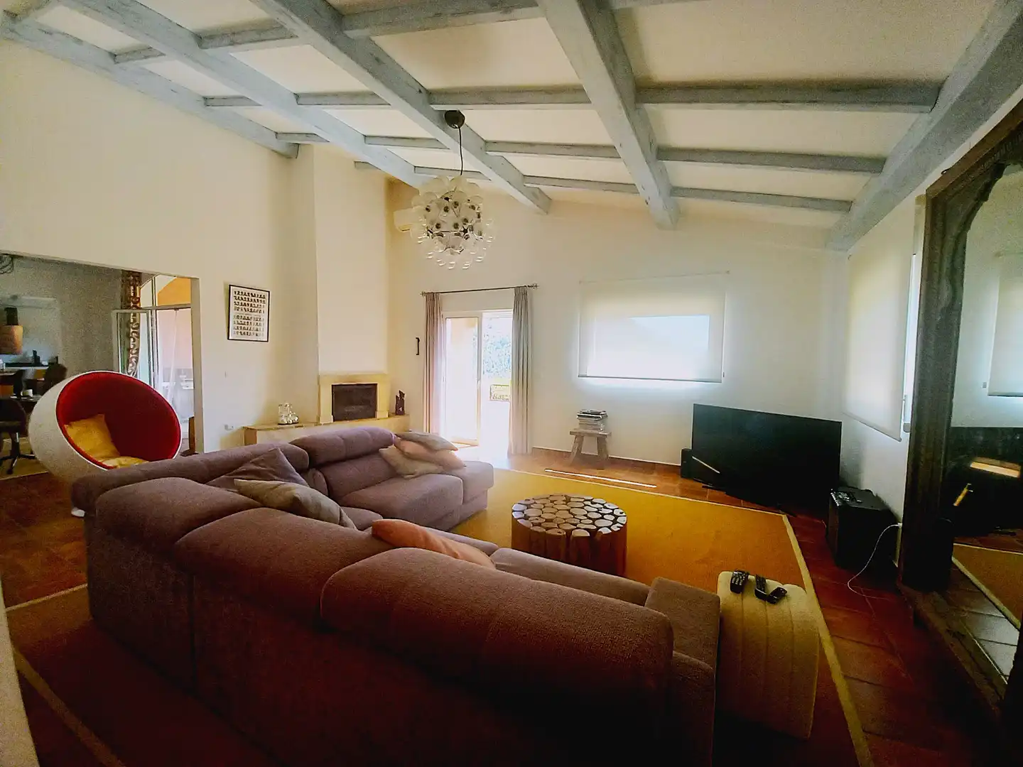 Wohnzimmer von Haus oder Chalet zum Verkauf in El Castell de Guadalest mit Klimaanlage, Privatgarten und Terrasse
