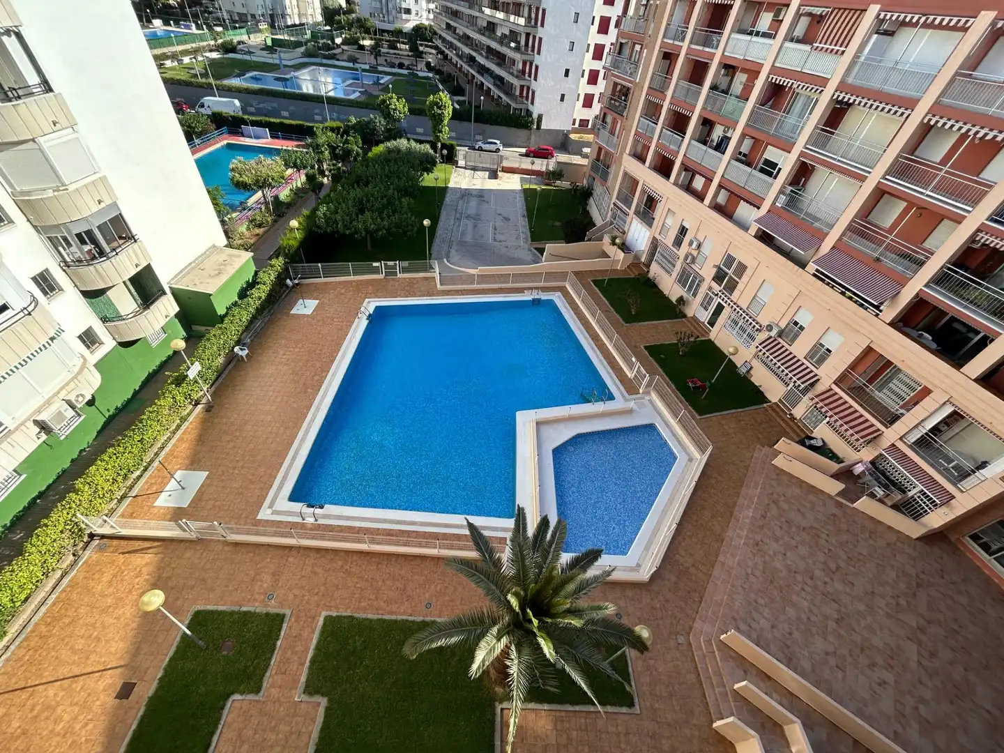Schwimmbecken von Wohnung zur Miete in La Pobla de Farnals mit Möbliert, Balkon und Gemeinschaftspool