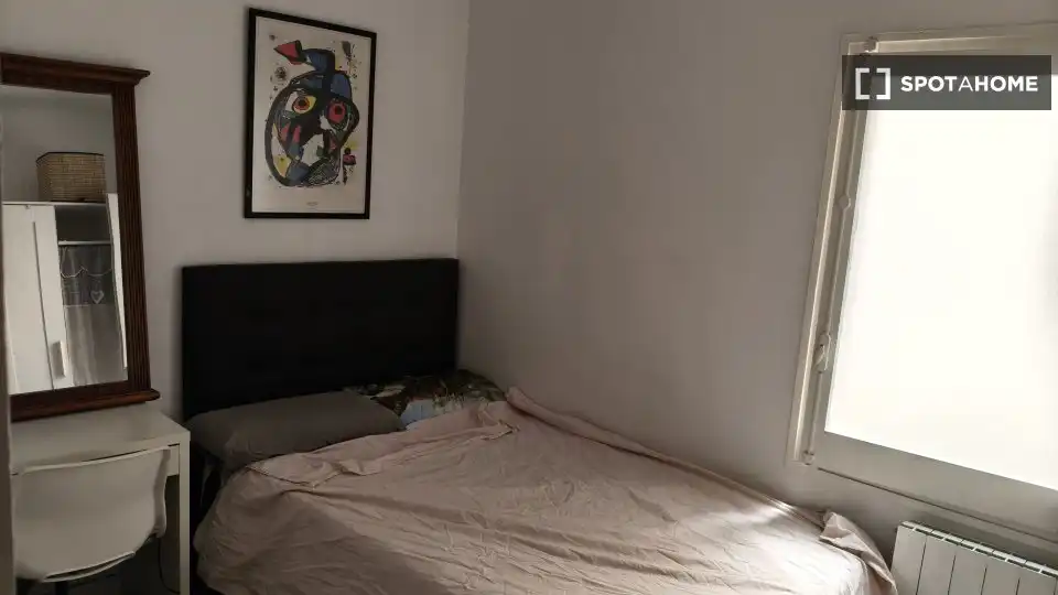 Schlafzimmer von Wohnung zur untervermieten in El Prat de Llobregat mit Klimaanlage, Terrasse und Möbliert